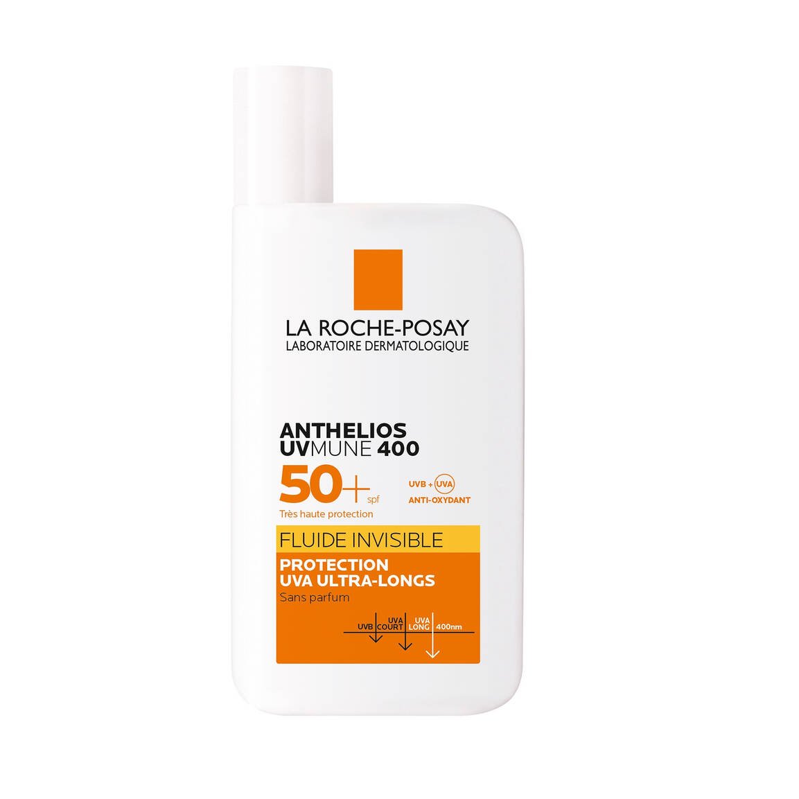 La Roche-Posay Anthelios UVMune 400 Fluide Invisible SPF50+ – Très Haute Protection Solaire.