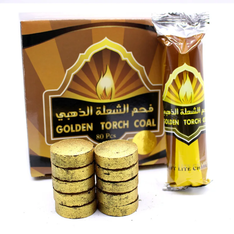 Charbon Auto-Allumant Golden Torch pour Encens & Bakhoor
