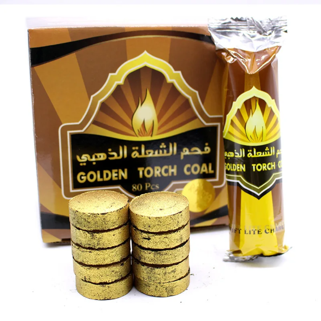 Charbon Auto-Allumant Golden Torch pour Encens & Bakhoor