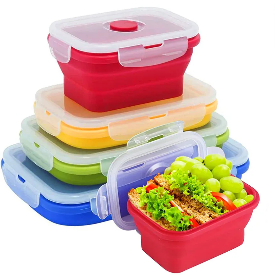 Boîte Alimentaire Pliable en Silicone – Lunch Box Hermétique Rétractable chez Bonusta